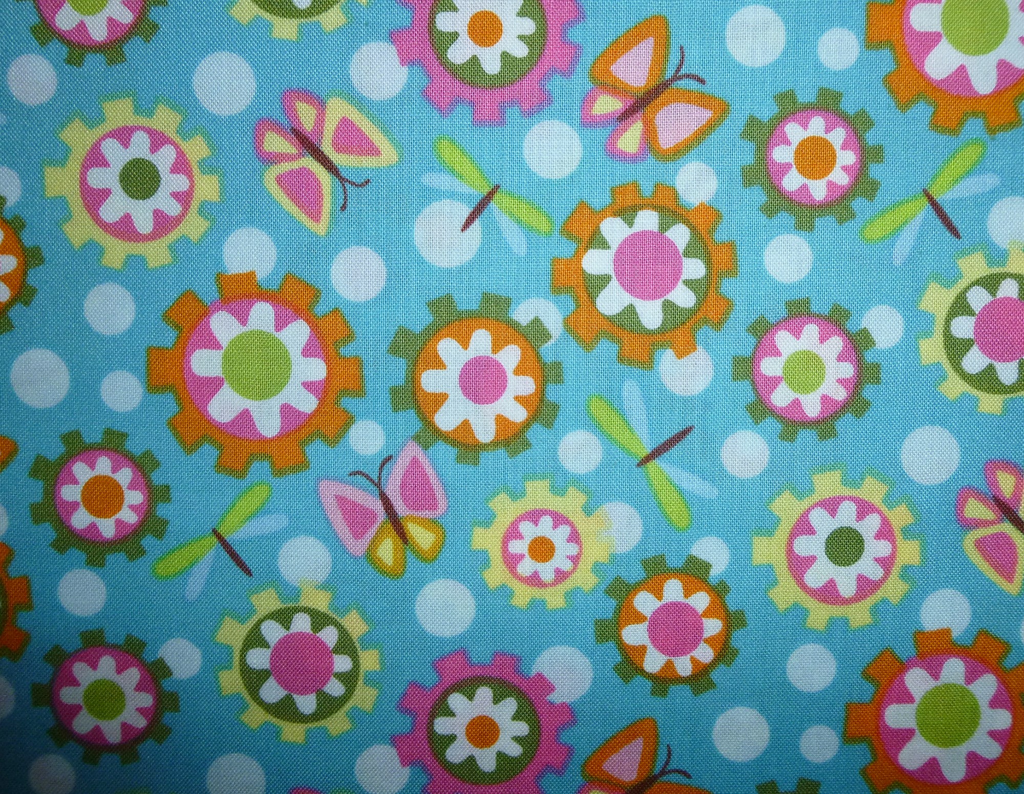 Stoff Lily Pond von ITB Vintage-Blumen hellblau