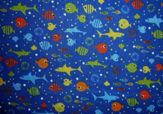 Stoff blau mit Fischen von Lecien