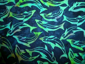 Stoff Batik dunkelblau Delphine