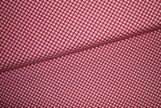 Stoff mit Karo pink auf natur