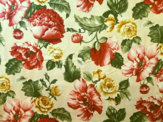 Stoff mit Pfingstrosen