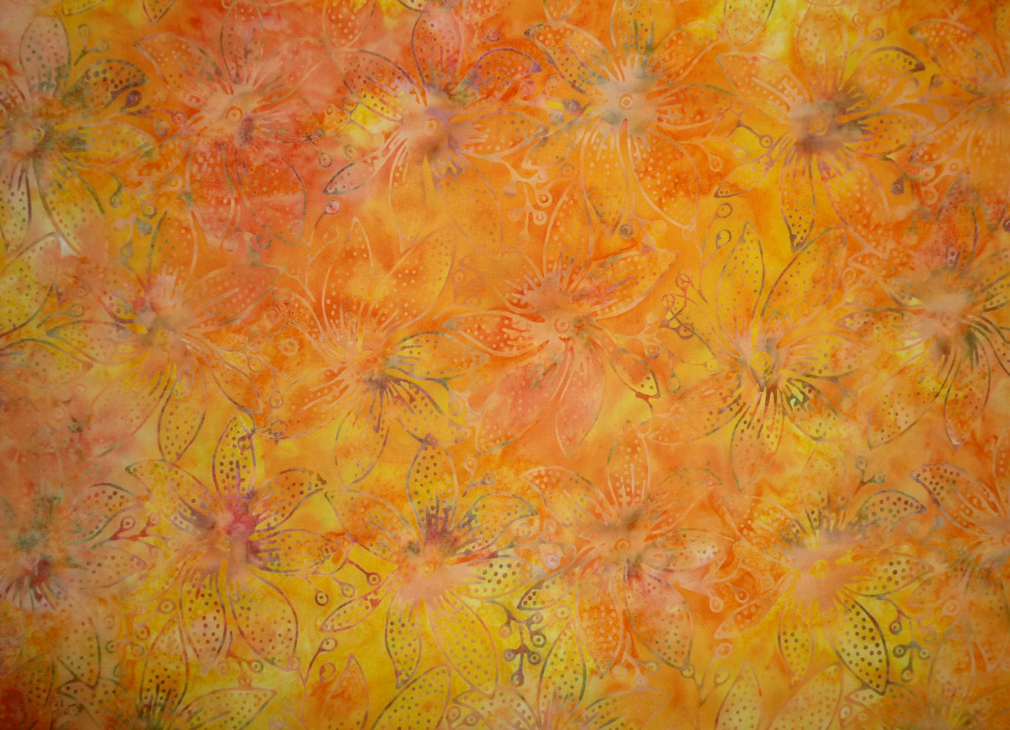 Stoff Rainbow Bright Bali gelborange