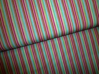 Stoff mit Streifen rosa-türkis Timeless Treasures