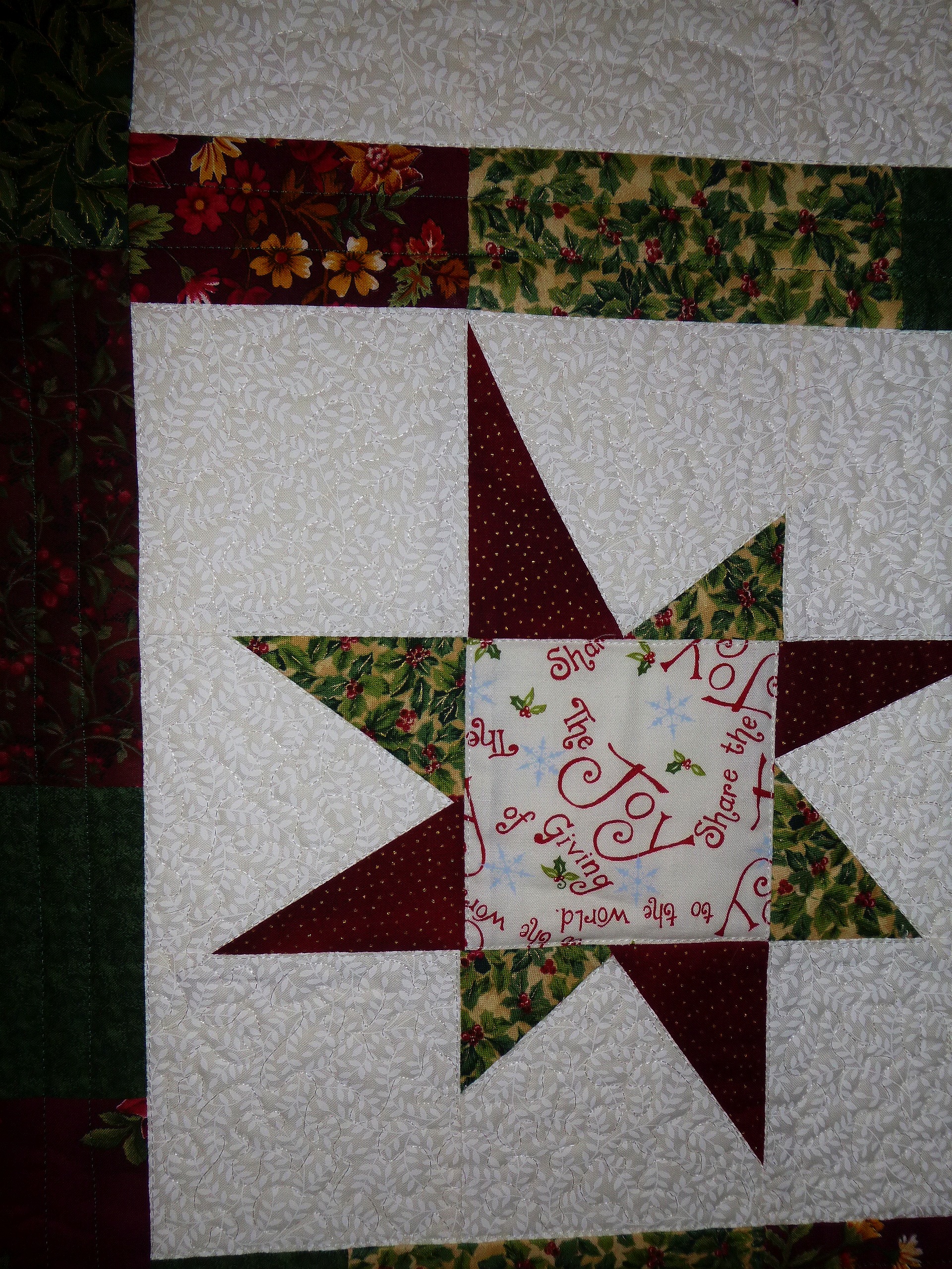 Tischläufer "Sterne" rot-grün-natur – Bild 3