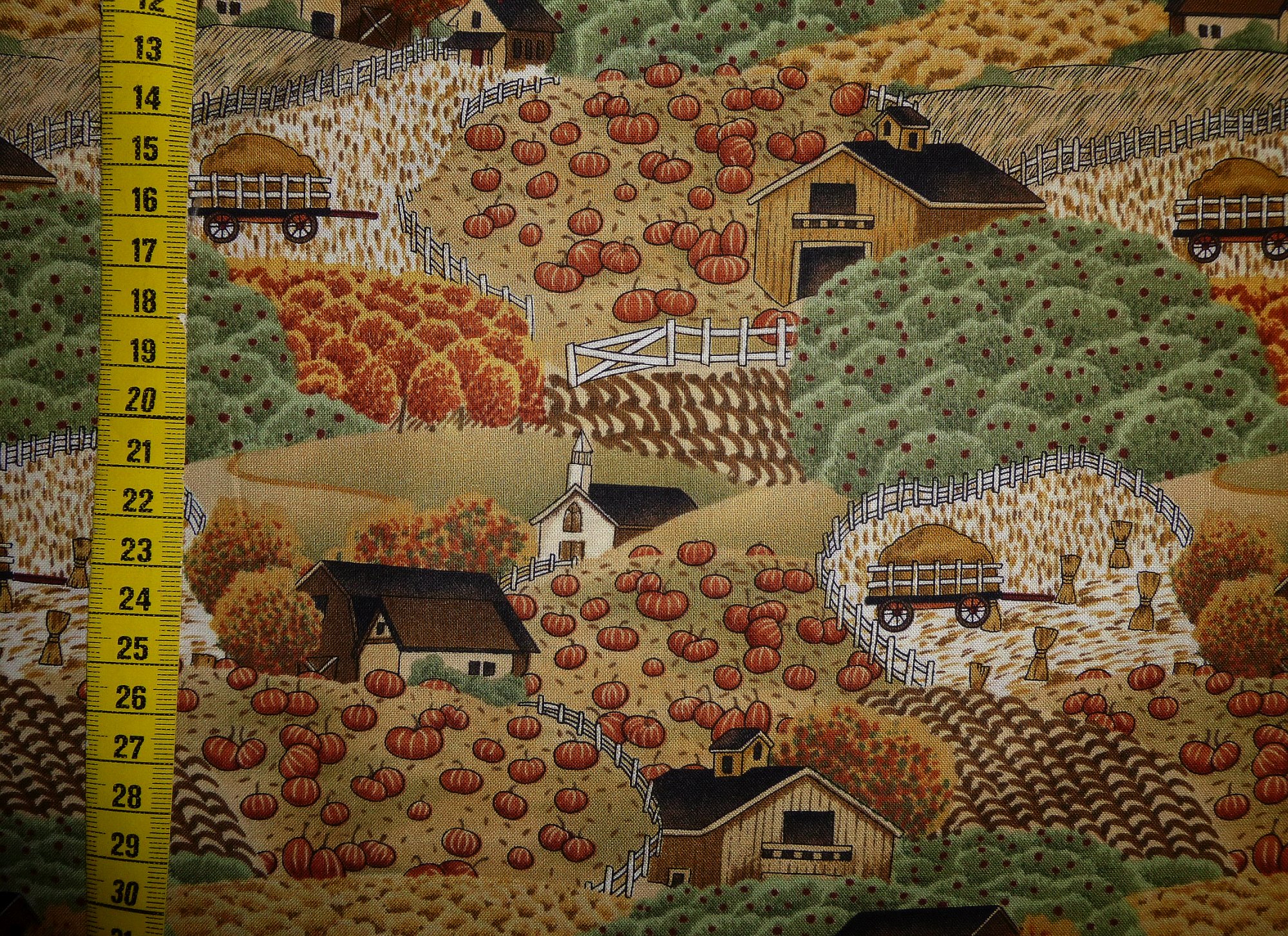 Stoff Bauernhof mit Kürbissen von Debbie Mumm – Bild 5