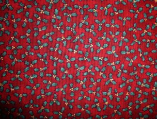 Weihnachtsstoff "Cule Yule" Hoffmann Ilex auf rot