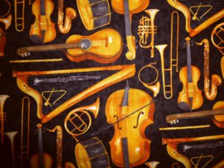 Stoff Maestro Musikinstrumente auf anthrazit