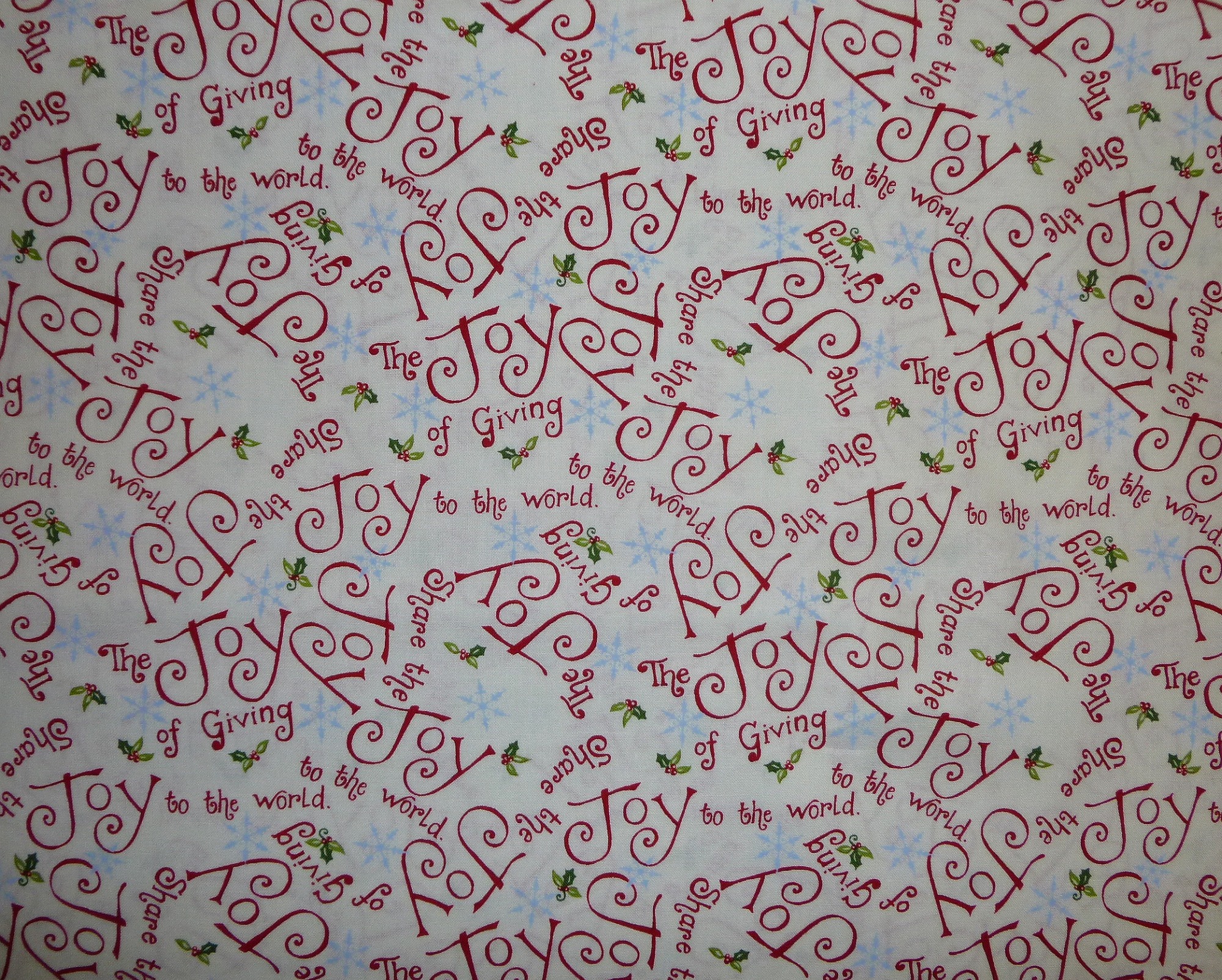 Weihnachtsstoff "Share the Joy" Schrift von Moda – Bild 2