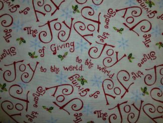 Weihnachtsstoff "Share the Joy" Schrift von Moda