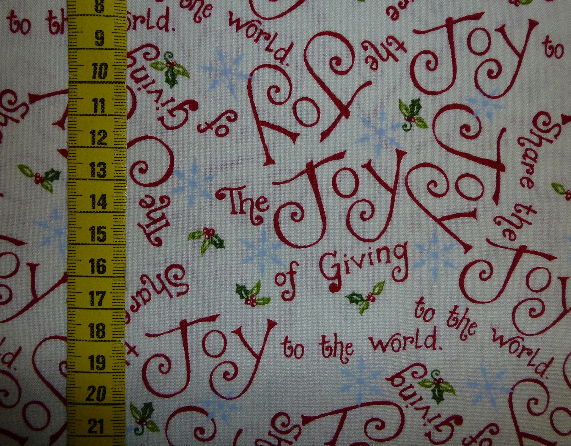 Weihnachtsstoff "Share the Joy" Schrift von Moda – Bild 6
