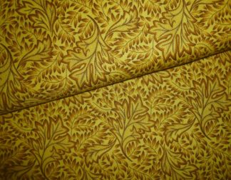 Stoff "Harmony" Blattranken in messing