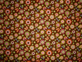 Stoff Lily Pond von ITB Vintage-Blumen braun