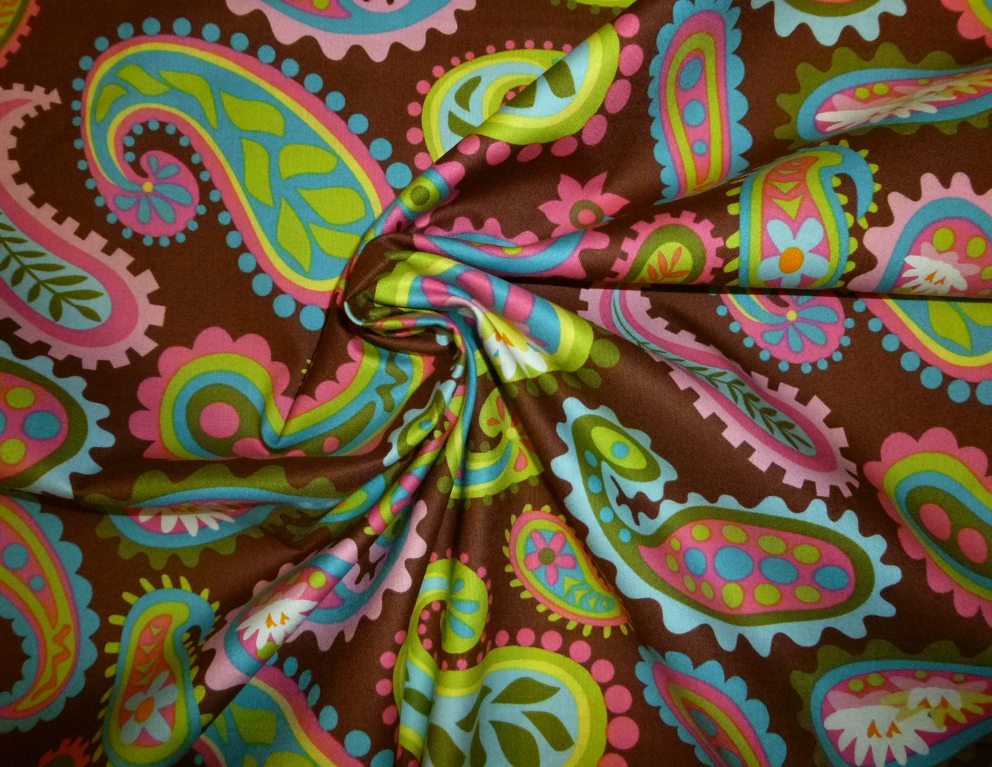 Stoff Lily Pond von ITB Vintage-Paisley braun – Bild 4