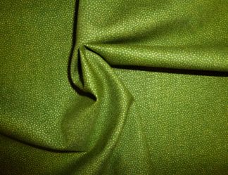 Stoff mit Goldpunkten auf grün