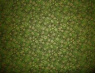 Stoff mit Goldsternen auf grün