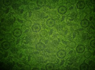 Stoff mit Ornamenten grün