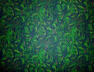 Stoff "Lava" grün-gold von Makower