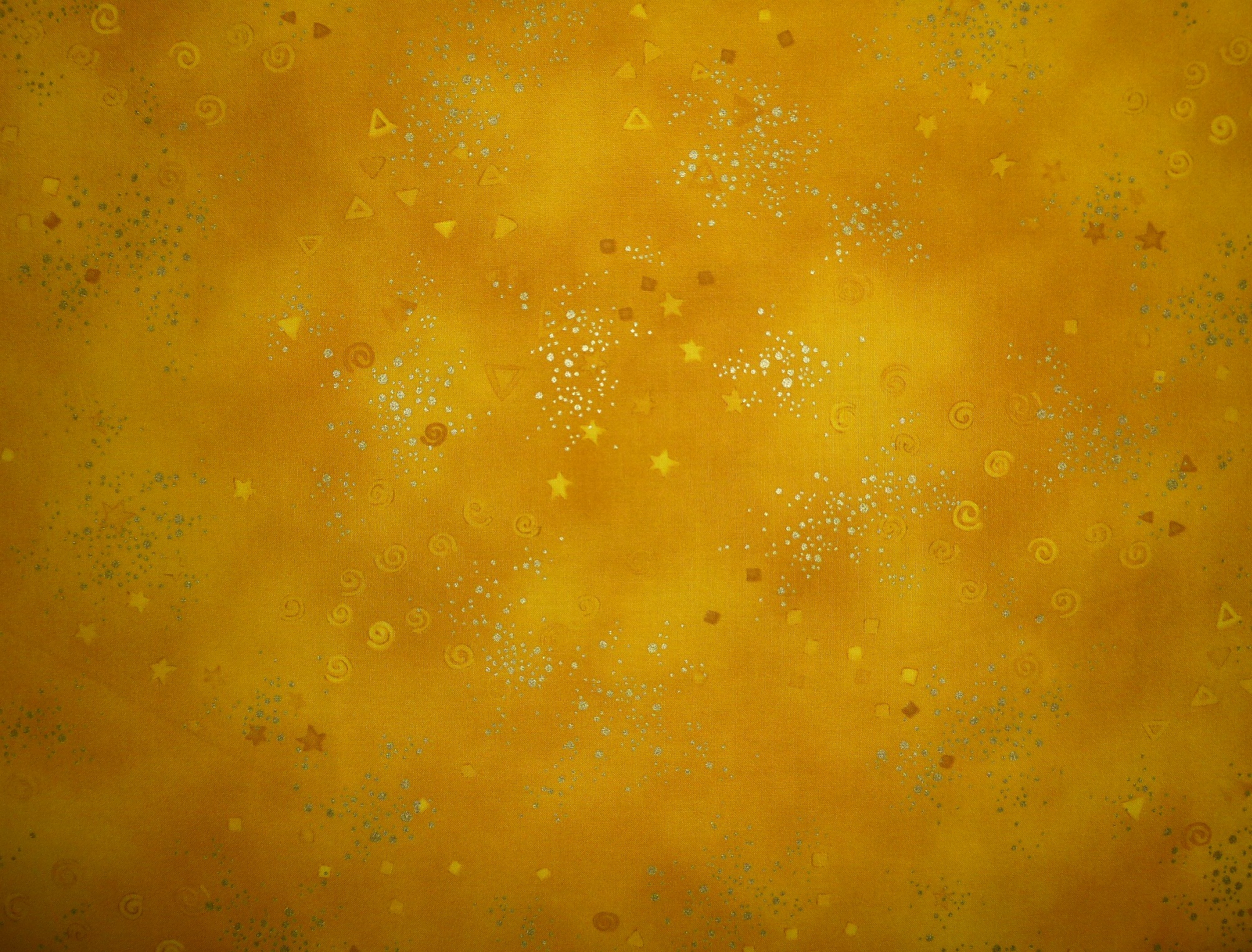 Weihnachtsstoff Glitter und Sterne messinggold von Moda