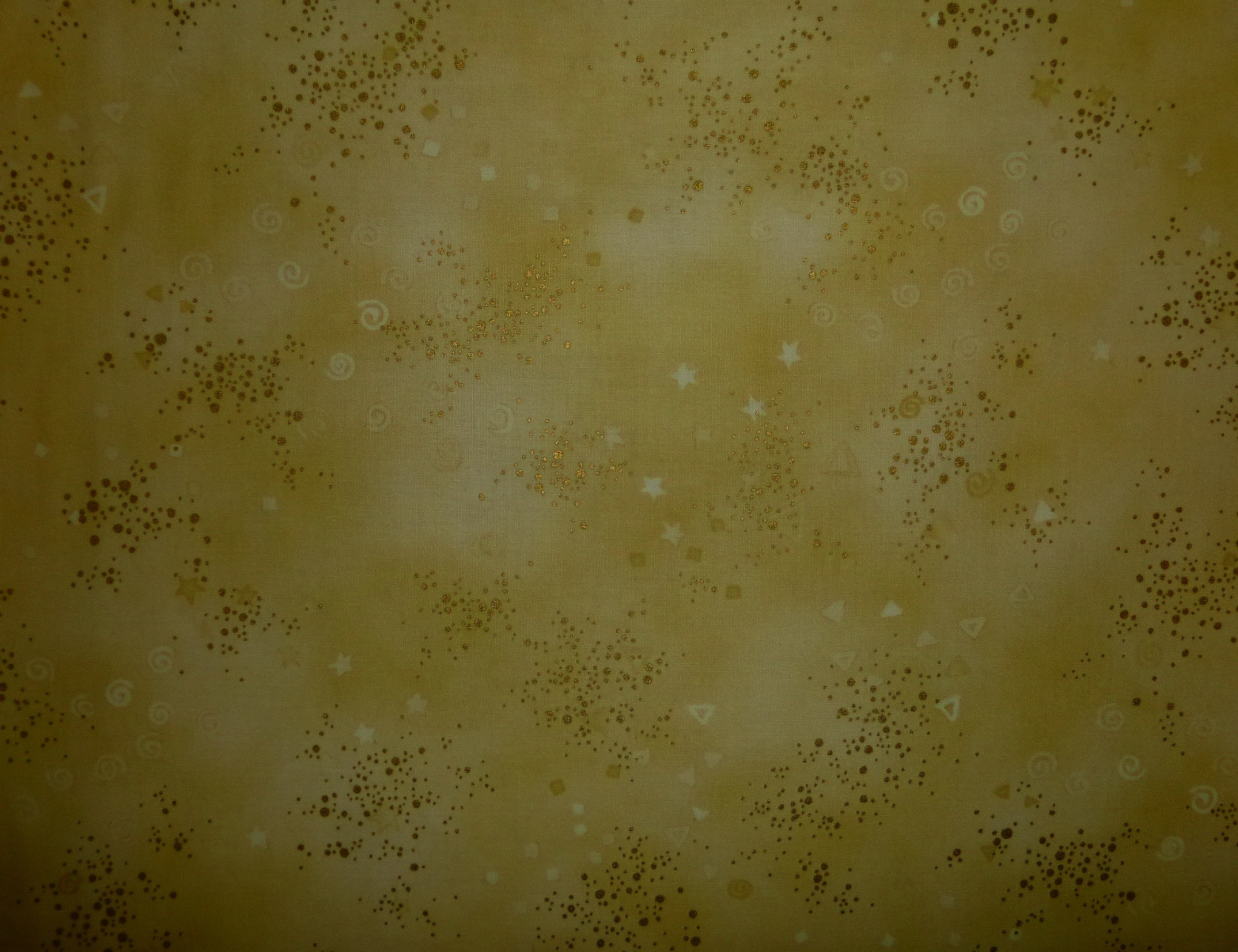 Weihnachtsstoff Glitter und Sterne natur-gold von Moda – Bild 2