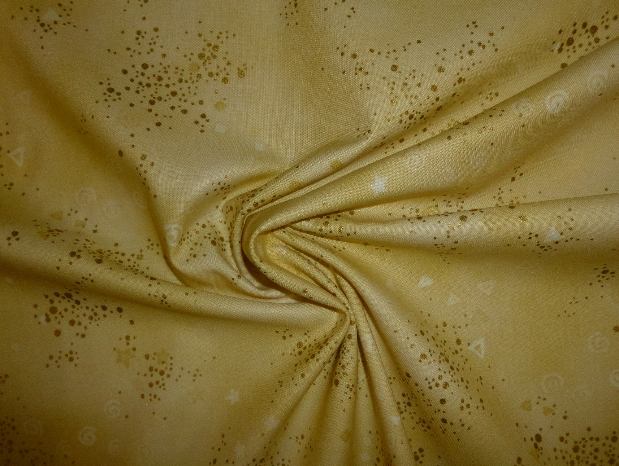 Weihnachtsstoff Glitter und Sterne natur-gold von Moda – Bild 4