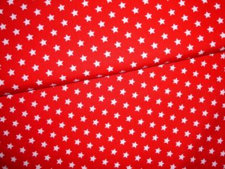 Stoff rot mit weißen Sternen
