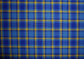 Westfalenstoff Karo blau-gelb