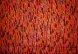 Stoff rot-orange-pink-gold geflammt von Makower