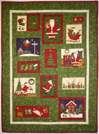 Wandquilt mit Nikoläusen