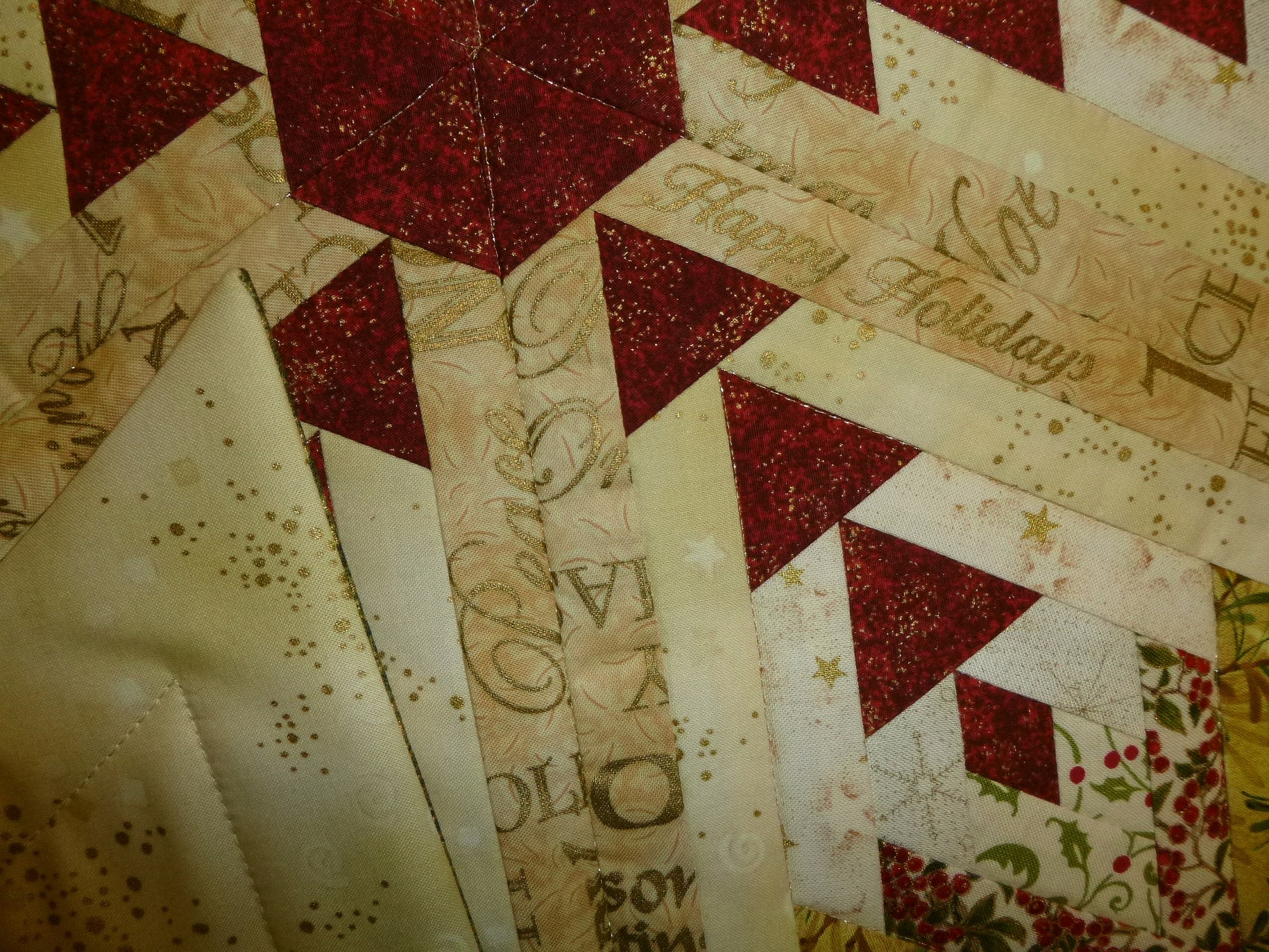 Strahlenstern 6-eckig natur-rot-goldgrün – Bild 3