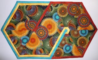 Deckchen "Spirale" rost-türkis