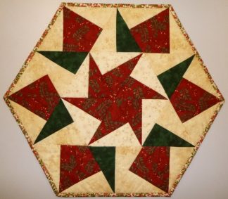 Hexagonstern rot-grün-natur