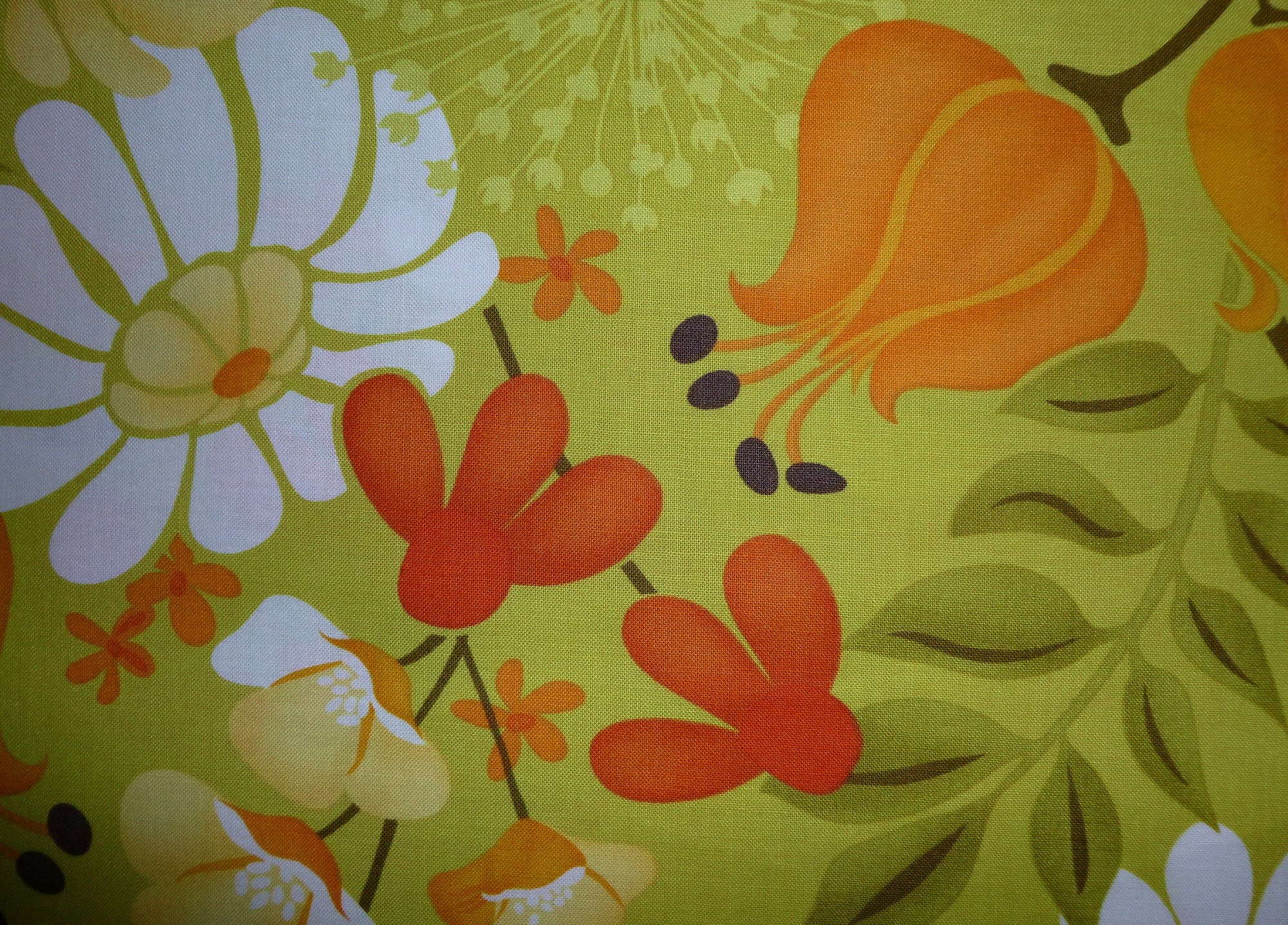 Stoff "Central Park" von Moda Blumen auf grün – Bild 3