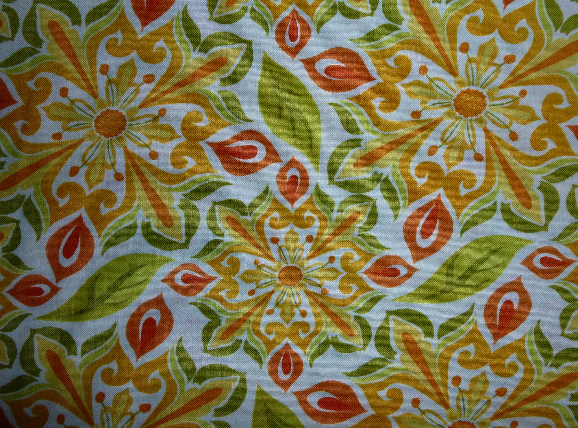 Stoff "Central Park" von Moda Ornamente gelb-grün – Bild 3