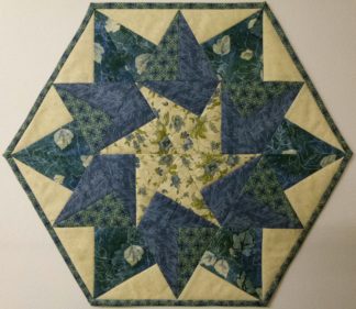 Hexagonstern blau-natur