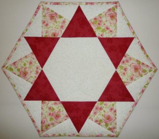 Hexagonstern rosa-natur-himbeerrot