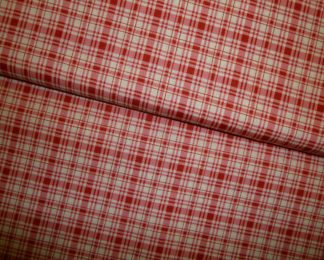 Stoff Penelope Karo rot-weiß von Lakehouse