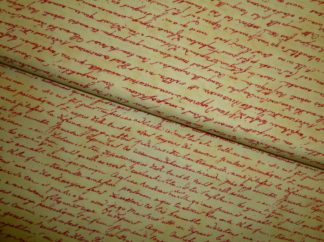 Stoff Schrift rot-natur von Lakehouse
