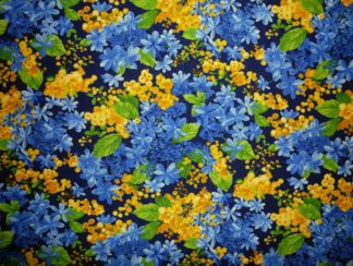 Stoff Summer Breeze Blüten blau-gelb von Moda
