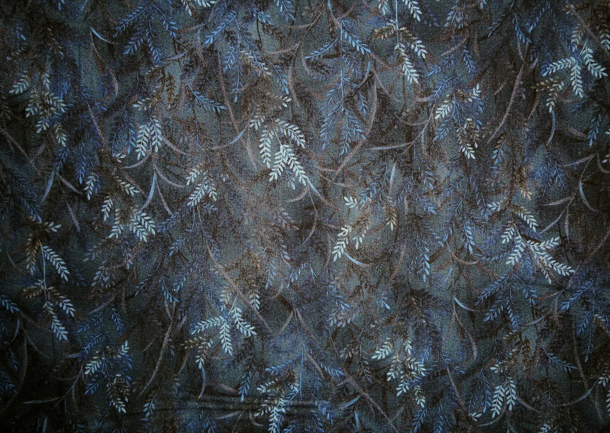 Stoff "Winter Greens" blau von Kaufman