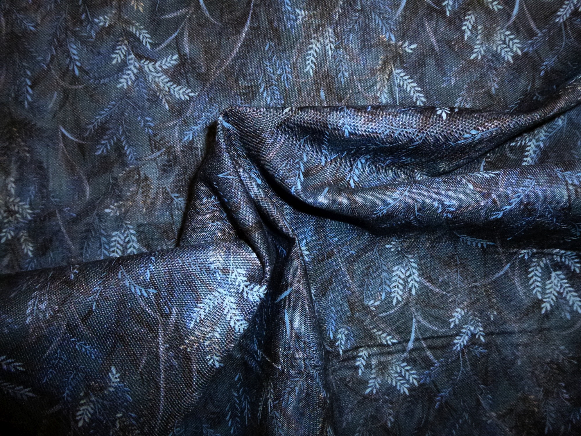 Stoff "Winter Greens" blau von Kaufman – Bild 3