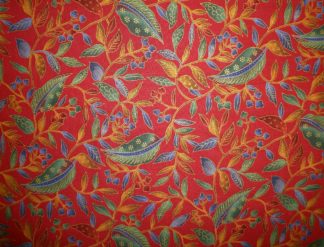 Stoff "Woodblocks Style" von Hoffman bordeaux