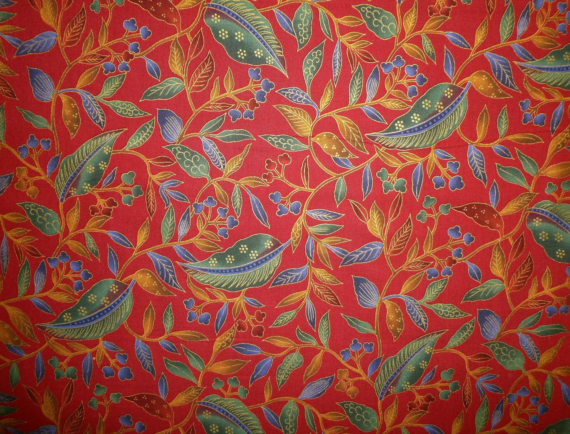 Stoff "Woodblocks Style" von Hoffman bordeaux