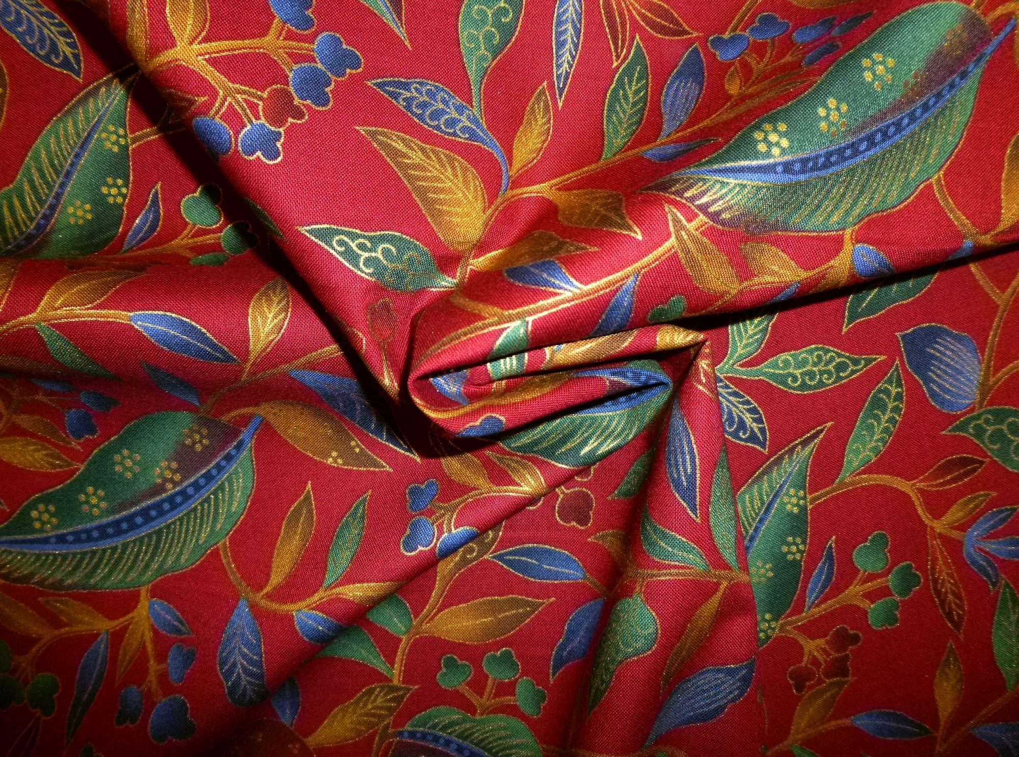 Stoff "Woodblocks Style" von Hoffman bordeaux – Bild 4