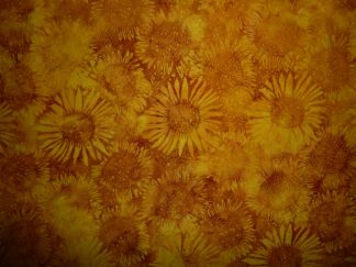 Stoff Batik Sonnenblumen goldgelb