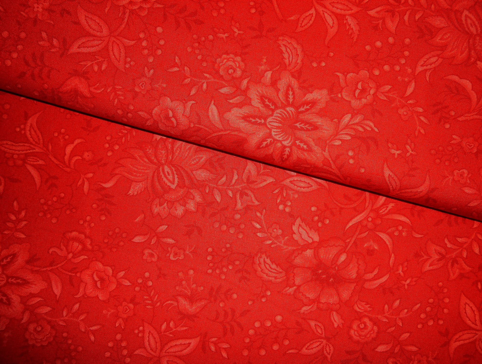 Stoff "Bliss" Paisley rot von Moda