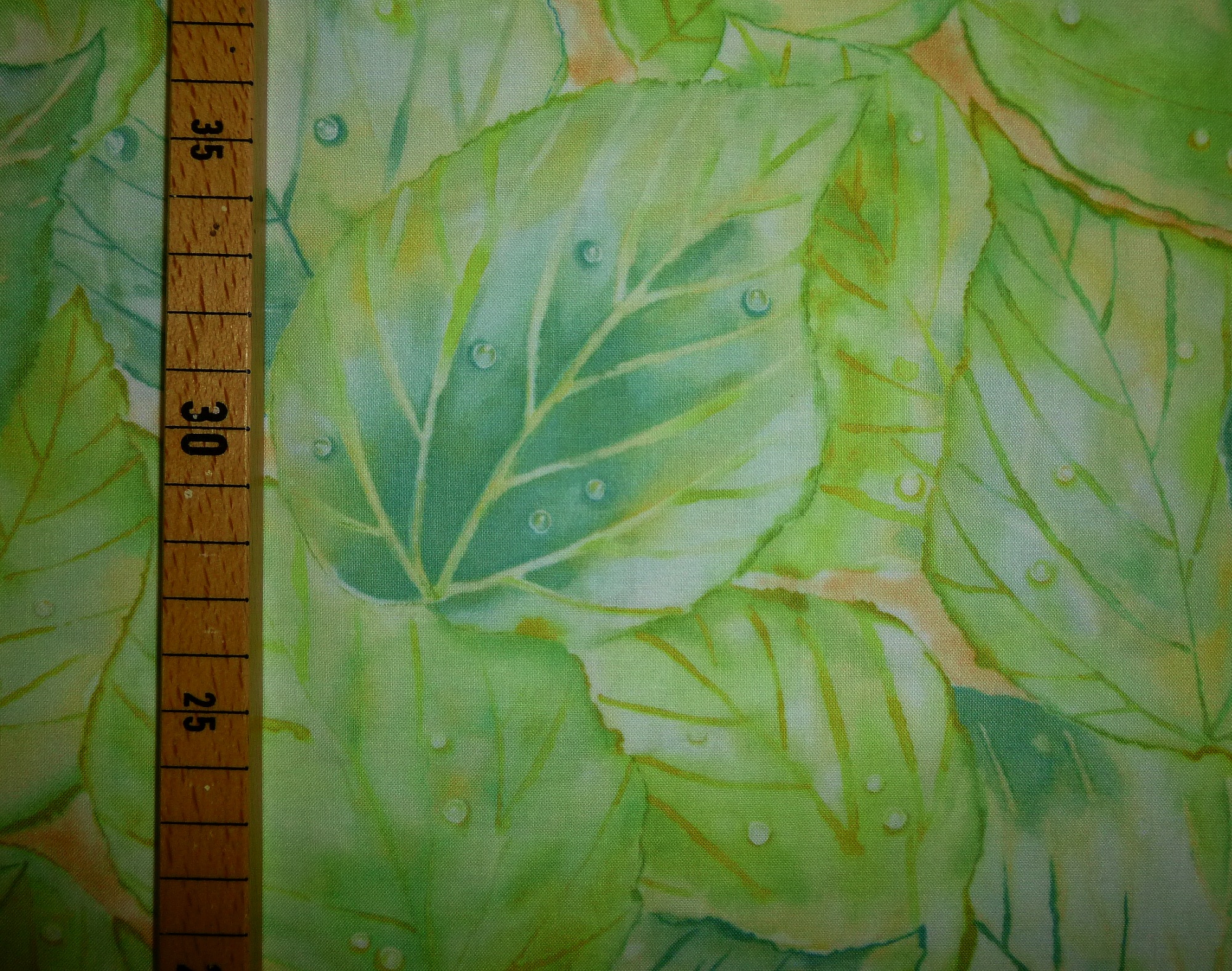 Stoff "Shiki" Blätter grün-türkis – Bild 5