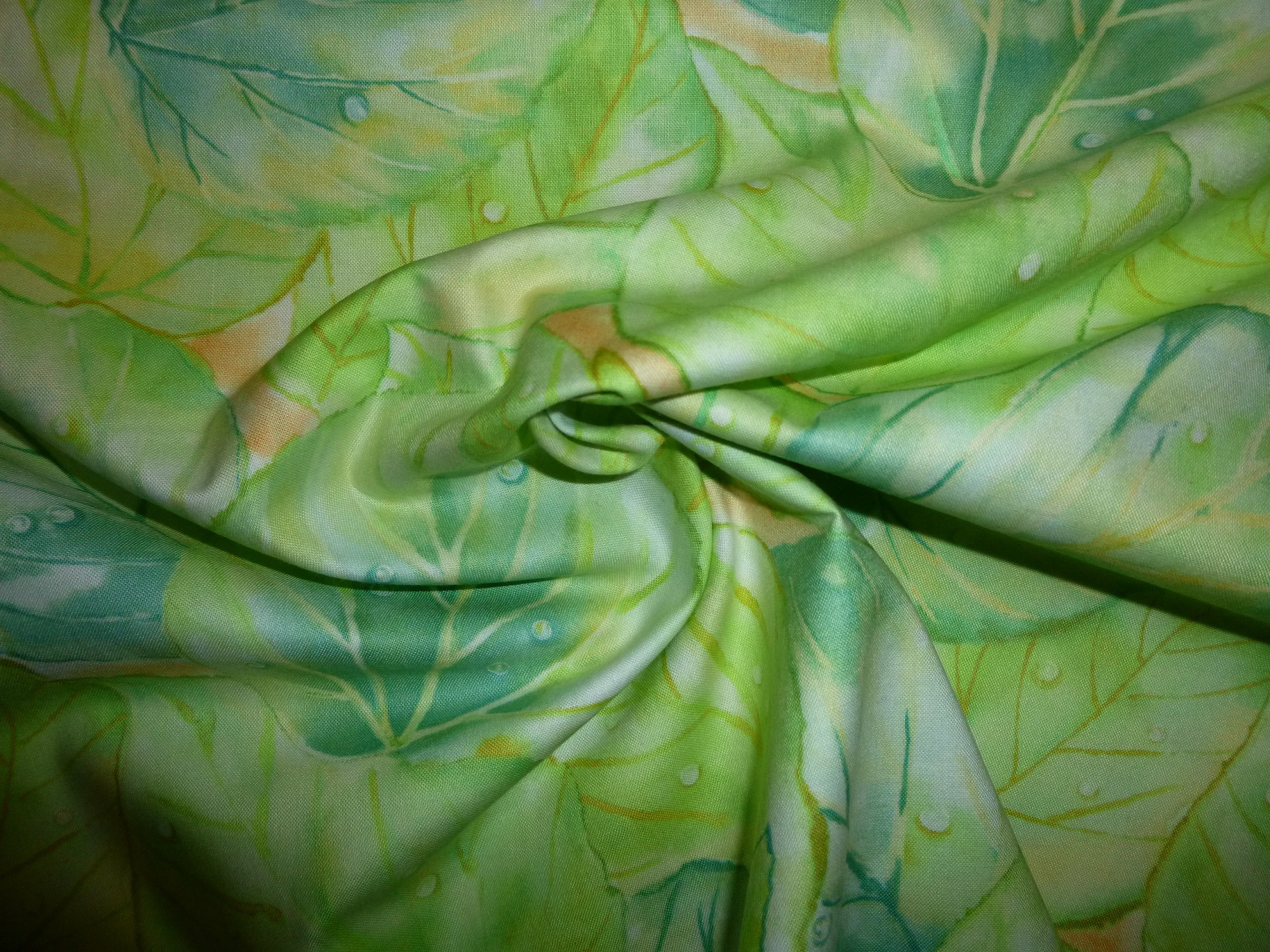 Stoff "Shiki" Blätter grün-türkis – Bild 4