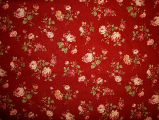 Stoff Rosen Antique rosa auf dunkelrot von Lecien