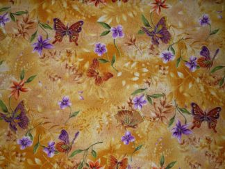 Stoff Schmetterlinge auf Blumenwiese