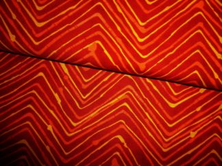 Stoff Simple Marks rot-gelb Zickzack